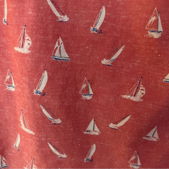 Denim & Flower mens short sleeve sailboat printed button down shirt | size XL - Picture 4 of 11